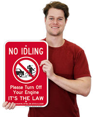State No Idling Signs