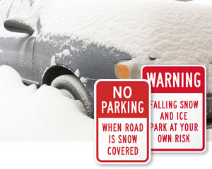 No Parking after Snowfall Signs