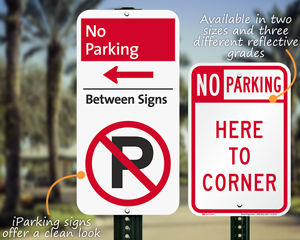 No parking between signs