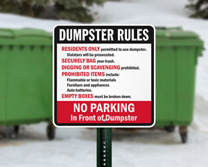 Dumpster Sign