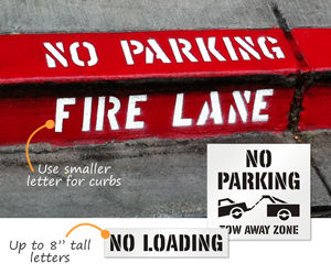 No Parking Stencils