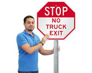 Not a truck exit sign