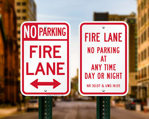 Official State Fire Lane Signs