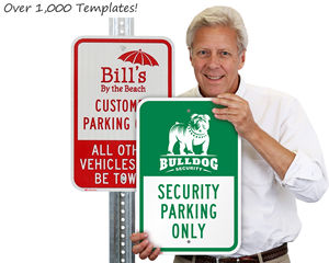 Custom parking signs