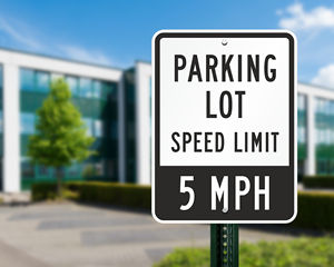 Parking lot speed limit sign