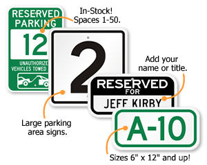 Parking Space Signs