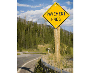 Pavement Ends Road Traffic Signs