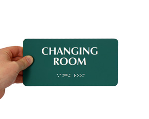 Changing Room Braille Signs