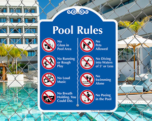 Your customized pool rules sign