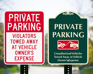 No Parking Business Company Name Private Parking Sign Custom Text Personalised 