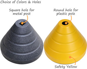 Recycled rubber base in two colors
