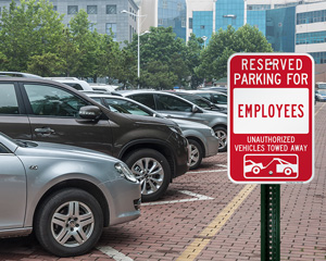 Reserved Parking for Employee Sign