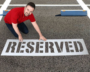 Reserved Parking Stencils