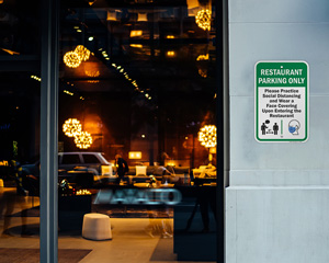 Restaurant Parking Social Distancing Signs