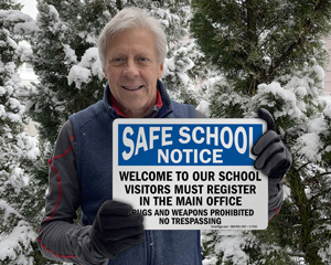 School No Trespassing Notice Sign