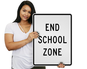 End School Zone Sign