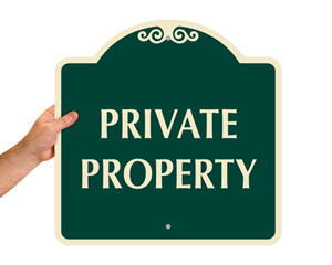Clubhouse Private Property Sign