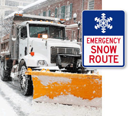 Snow Emergency Road Traffic Signs