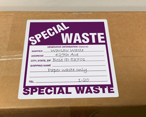 Special Waste Label
