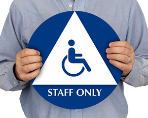 California Unisex ADA Staff Restroom Sign