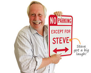 Steve dietz novelty parking sign