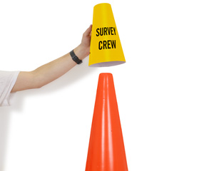Survey Crew Cone Sign