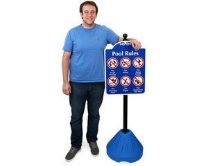 Pool Rules Post Sign