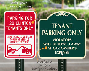 Sign parking private Private Land 290 x 180 mm-with or without Ground Spike 