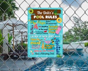Swimming Pool Rules Signs