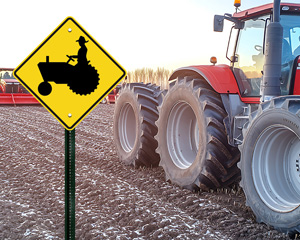 Tractor Crossing Signs