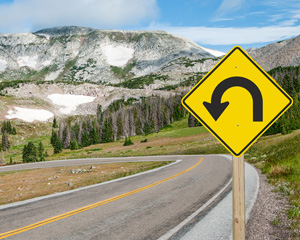 U Turn Road Sign