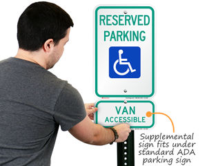 Van accessible signs