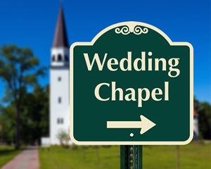 Wedding chapel sign
