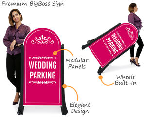 Wedding parking signs