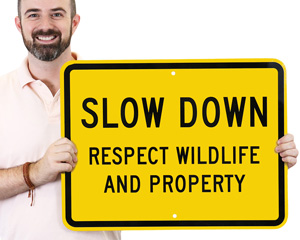 Slowdown Wildlife Sign