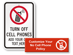 Custom No Texting Signs