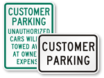 Customer Parking Signs