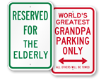 Elderly Parking Signs