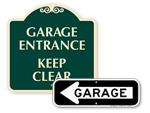 Garage Parking Signs