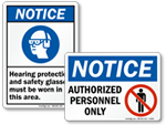 Notice Signs in Stock