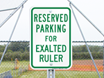 Novelty Reserved Parking Signs
