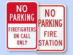 Firefighter Parking Signs