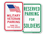 U.S. Military Parking Signs