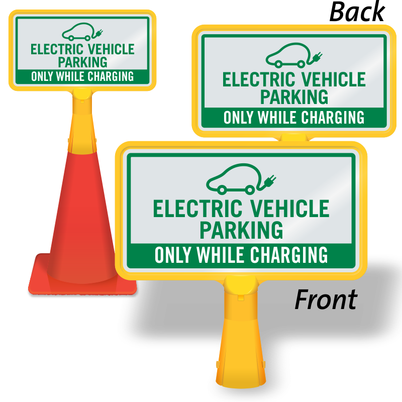 Electric Vehicle Reserved Parking Sign