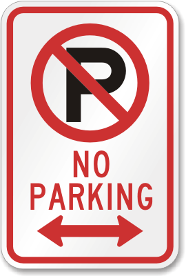 parking restrictions sign