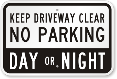 Private Parking Street Sign 12" x18" Funny Aluminum Metal Driveway #44 