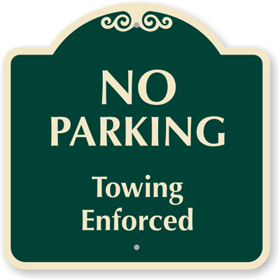 No Parking Signature Signs