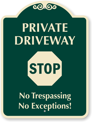 Metal Driveway Signs | Decorative Driveway Signs