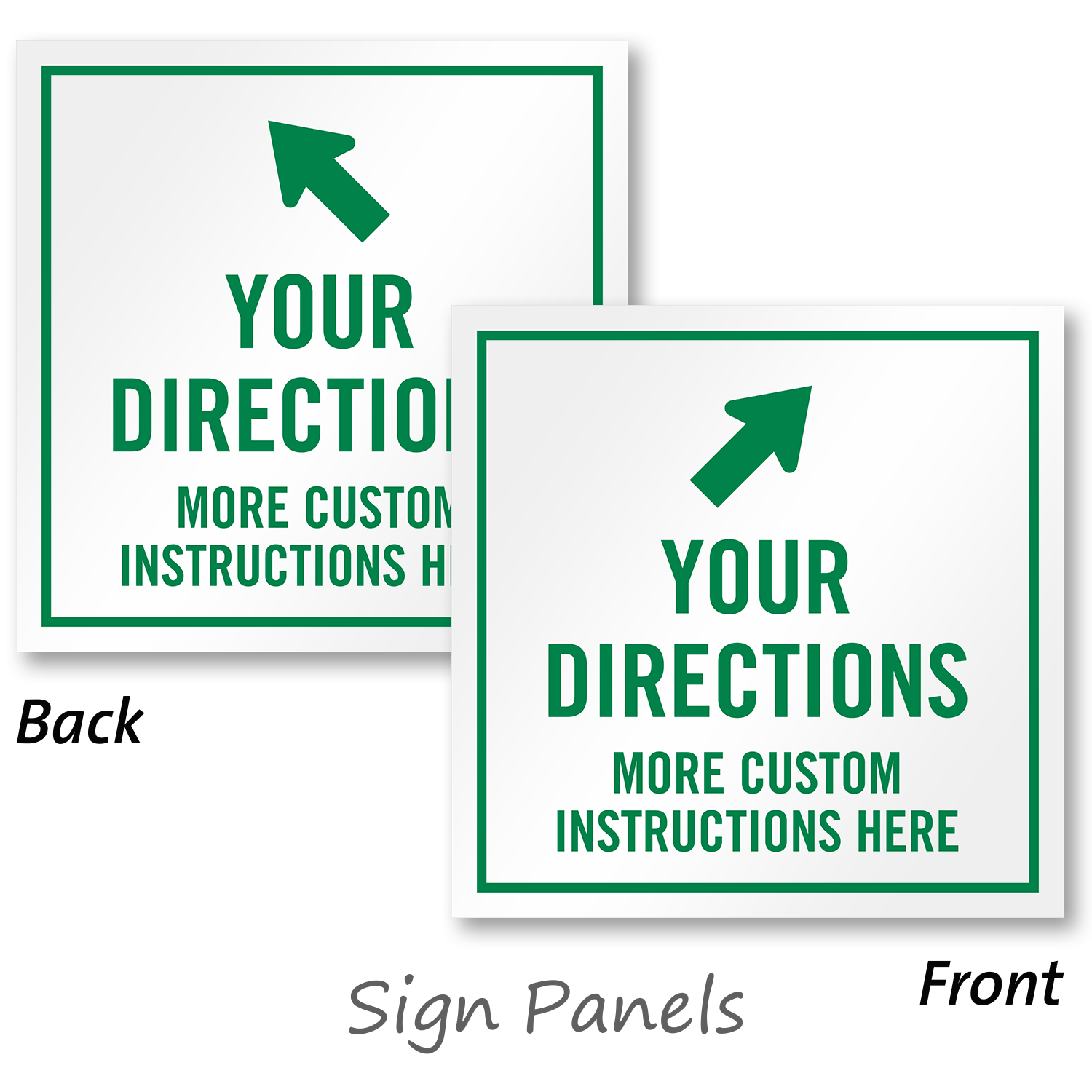 Add Instructions with Arrow Custom Sidewalk Sign, SKU: K2-3638