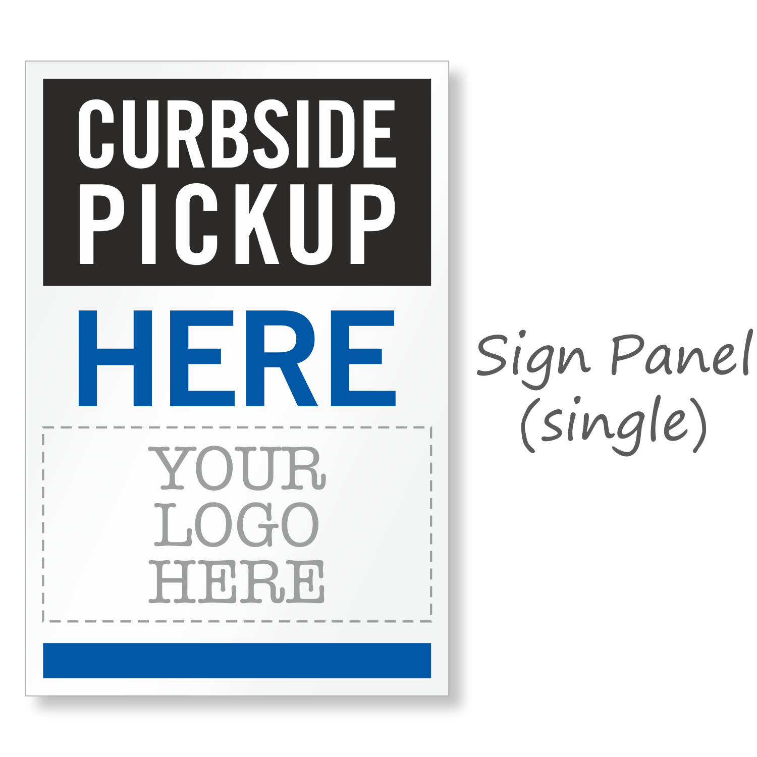 Curbside Pickup Here Add Your Logo BigBoss A-Frame Portable Sidewalk Sign